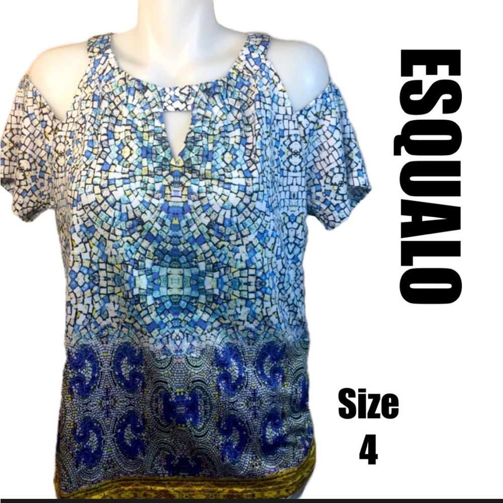 ESQUALO COLD SHOULDER BLOUSE SIZE 4